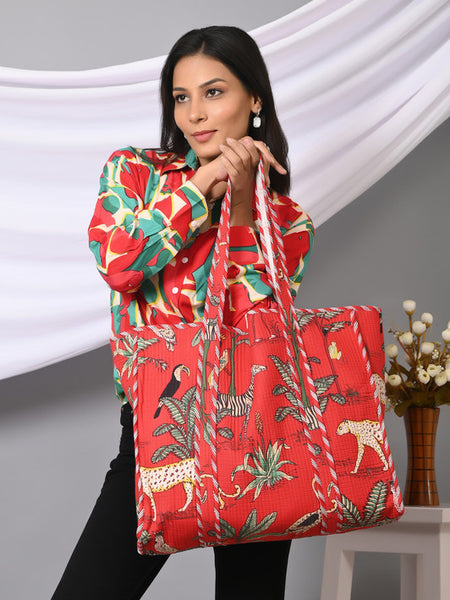 Quilted cotton handprinted reversible large floral patch work stripe tote bag eco friendly Sturdy Grocery Shopping Artist Boho - 28