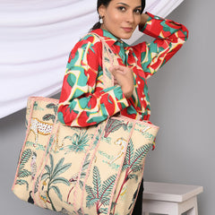 Quilted cotton handprinted reversible large floral patch work stripe tote bag eco friendly Sturdy Grocery Shopping Artist Boho - 27