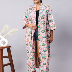 100% Cotton Kimono Robes | Pure Block Print Cotton Kimonos, Festival Clothing, Oriental Kaftans & Women's Robes