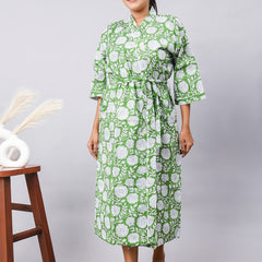 Long Cotton Indian Beach Kimono Robe - Kimono Style Bathrobe, Maternity Robe, Shower Robe, Dressing Gown & Beachwear