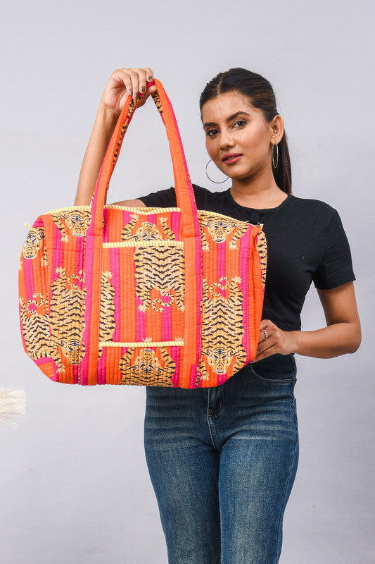 Women Shopping Bag, Cotton Quilted Tote Bag, Indian Handmade Bag, Party Bag, Large Market Bag, Shoulder Bag, Beach Bag, Eco Friendly Tote - 6