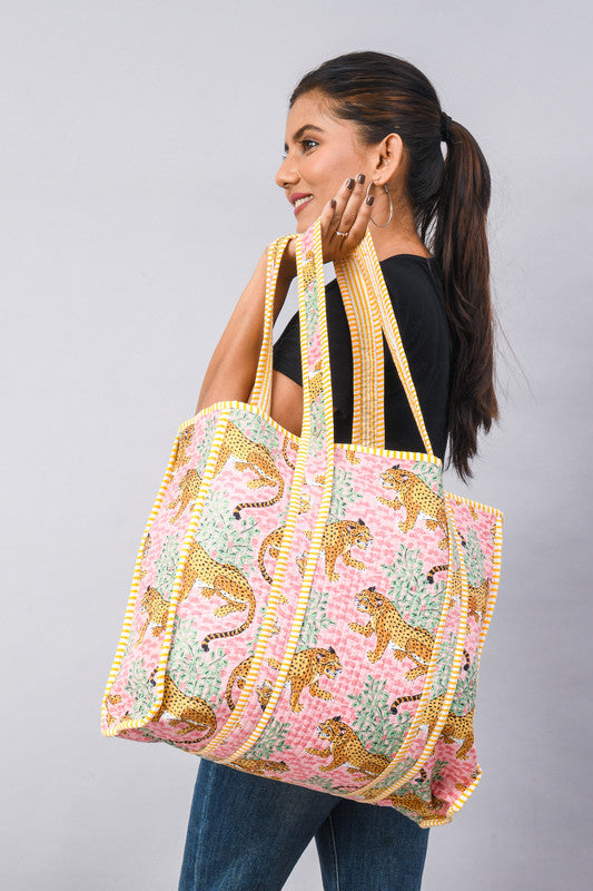 Handmade Patchwork Tote Bag, Indian Making Quilted Tote Bags, Eco Friendly Boho Shopper Bags, Vintage Shoulder Bag, Women's