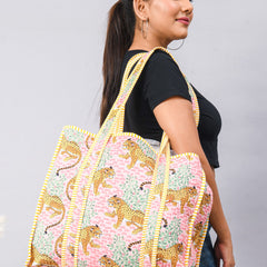 Handmade Patchwork Tote Bag, Indian Making Quilted Tote Bags, Eco Friendly Boho Shopper Bags, Vintage Shoulder Bag, Women's
