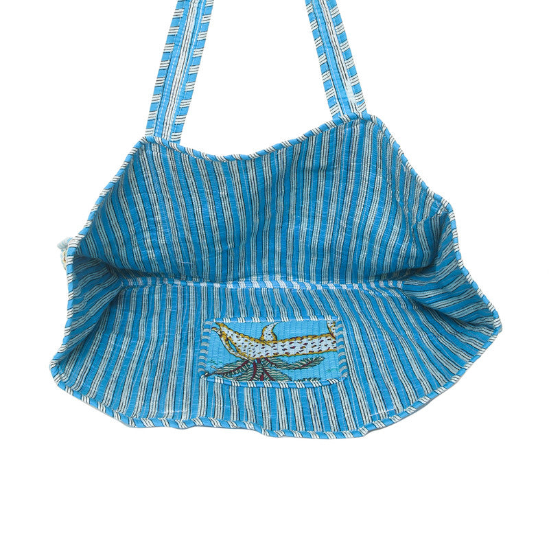 Jaipuri tiger Print Tote Bag Indian Cotton Quilted Tote Bag Shopping Carry Bag Hand Bag Shoulder Market Daily Use Tote Bag - 2