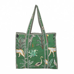 Women Shopping Bag, Cotton Quilted Tote Bag, Indian Handmade Bag, Party Bag, Large Market Bag, Shoulder Bag, Beach Bag, Eco Friendly Tote - 4