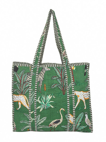 Women Shopping Bag, Cotton Quilted Tote Bag, Indian Handmade Bag, Party Bag, Large Market Bag, Shoulder Bag, Beach Bag, Eco Friendly Tote - 4