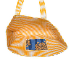 Jaipuri Tiger Print blue Tote Bag Indian Cotton Quilted Tote Bag Shopping Carry Bag Hand Bag Shoulder Market Daily Use Tote Bag