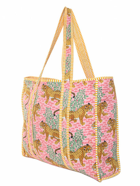 Handmade Patchwork Tote Bag, Indian Making Quilted Tote Bags, Eco Friendly Boho Shopper Bags, Vintage Shoulder Bag, Women's Carry Bag - 6