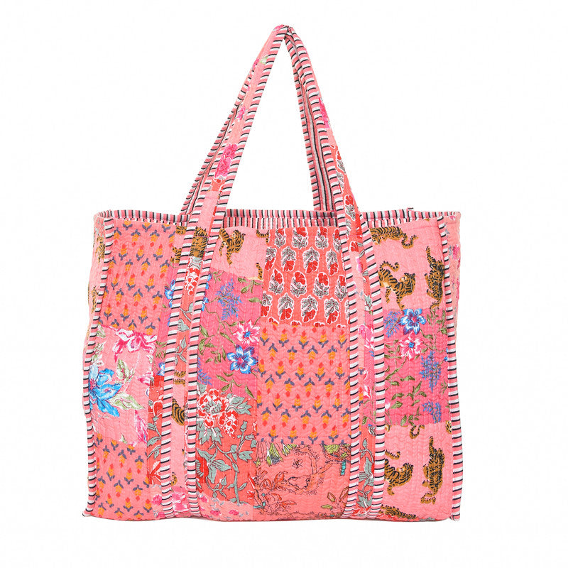 Handmade Patchwork Tote Bag, Indian Making Quilted Tote Bags, Eco Friendly Boho Shopper Bags, Vintage Shoulder Bag, Women's