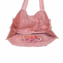 Women Shopping Bag, Cotton Quilted Tote Bag, Indian Handmade Bag, Party Bag, Large Market Bag, Shoulder Bag, Beach Bag, Eco Friendly Tote - 5