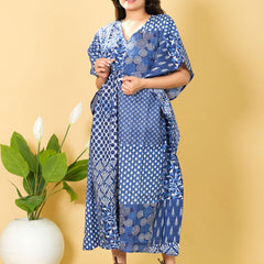 Indian cotton kaftan, free-size cotton caftan dress, perfect as a bikini cover-up, a wonderful gift for her