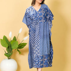 Indian cotton kaftan, free-size cotton caftan dress, perfect as a bikini cover-up, a wonderful gift for her
