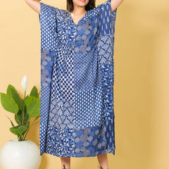 Indian cotton kaftan, free-size cotton caftan dress, perfect as a bikini cover-up, a wonderful gift for her
