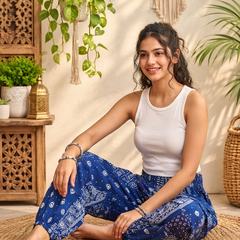 Boho Patchwork Harem Pants – Handmade Hippie Trousers for Yoga & Festivals - kraafty-com