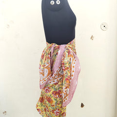 Hand Block Printed Cotton Sarongs & Scarves - Lightweight Summer Dupattas & Beachwear Gifts for Her - 2