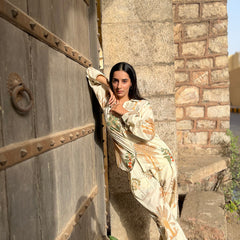 White Floral Long Sleeve Pajama Set for Women Cozy Sleepwear & Perfect Gift for Her