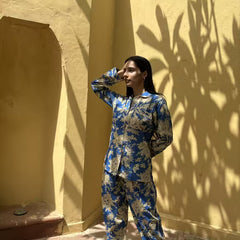 Women's Floral Cotton Pajama Set - Soft, Breathable Summer Sleepwear | Lightweight Cozy Lounge Set | Cute Printed Nightwear for Women