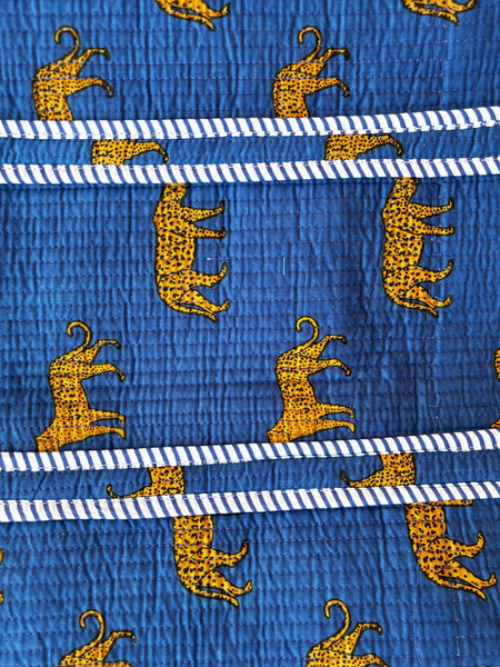 Quilted Cotton Boho Tote Multi-Color Gardenia Bloom Reversible & Handmade