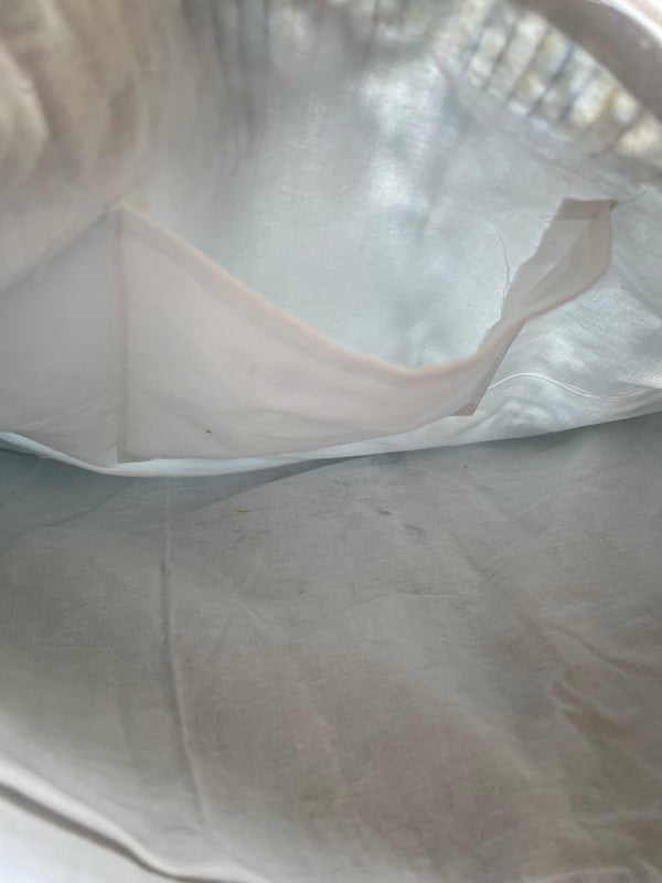 Reversible Handprinted Quilted Cotton Laptop Bag - Boho Floral & Striped Patchwork