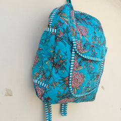 Cotton Quilt Patchwork Backpack Cotton Indian Laptop Bag Hand Bohemian Hippie Tote Backpack cotton patch work tote bag reversible bag - 15
