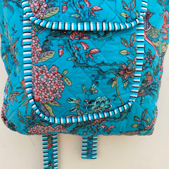 Cotton Quilt Patchwork Backpack Cotton Indian Laptop Bag Hand Bohemian Hippie Tote Backpack cotton patch work tote bag reversible bag - 15