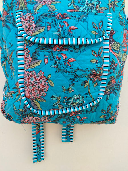 Cotton Quilt Patchwork Backpack Cotton Indian Laptop Bag Hand Bohemian Hippie Tote Backpack cotton patch work tote bag reversible bag - 15