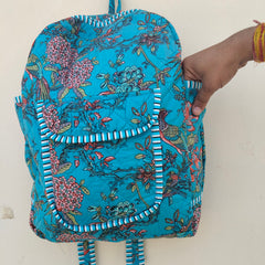 Cotton Quilt Patchwork Backpack Cotton Indian Laptop Bag Hand Bohemian Hippie Tote Backpack cotton patch work tote bag reversible bag - 15