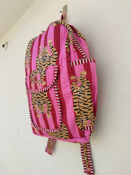 Cotton Quilt Patchwork Backpack Cotton Indian Laptop Bag Hand Bohemian Hippie Tote Backpack cotton patch work tote bag reversible bag - 14