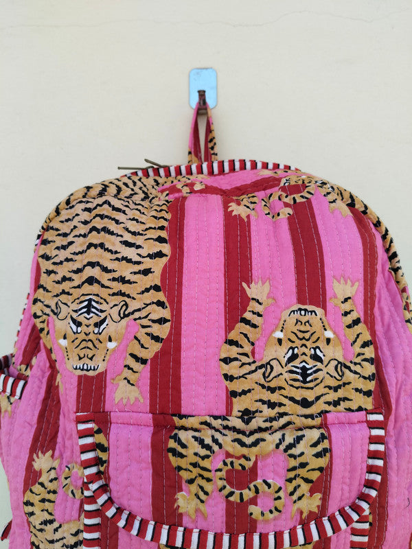 Cotton Quilt Patchwork Backpack Cotton Indian Laptop Bag Hand Bohemian Hippie Tote Backpack cotton patch work tote bag reversible bag - 14