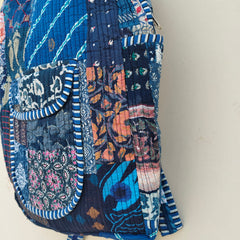 Cotton Quilt Patchwork Backpack Cotton Indian Laptop Bag Hand Bohemian Hippie Tote Backpack cotton patch work tote bag reversible bag - 13