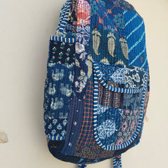 Cotton Quilt Patchwork Backpack Cotton Indian Laptop Bag Hand Bohemian Hippie Tote Backpack cotton patch work tote bag reversible bag - 13