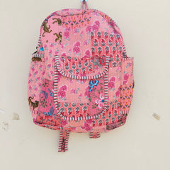 Cotton Quilt Patchwork Backpack Cotton Indian Laptop Bag Hand Bohemian Hippie Tote Backpack cotton patch work tote bag reversible bag - 12