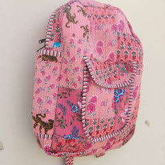 Cotton Quilt Patchwork Backpack Cotton Indian Laptop Bag Hand Bohemian Hippie Tote Backpack cotton patch work tote bag reversible bag - 12