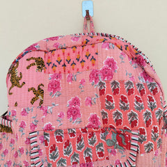 Cotton Quilt Patchwork Backpack Cotton Indian Laptop Bag Hand Bohemian Hippie Tote Backpack cotton patch work tote bag reversible bag - 12