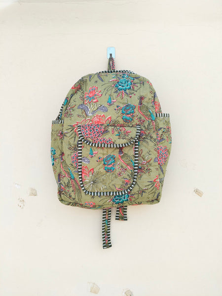 Cotton Quilt Patchwork Backpack Cotton Indian Laptop Bag Hand Bohemian Hippie Tote Backpack cotton patch work tote bag reversible bag - 11