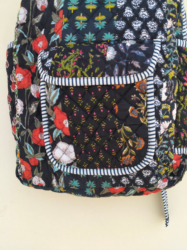 Cotton Quilt Patchwork Backpack Cotton Indian Laptop Bag Hand Bohemian Hippie Tote Backpack cotton patch work tote bag reversible bag - 9