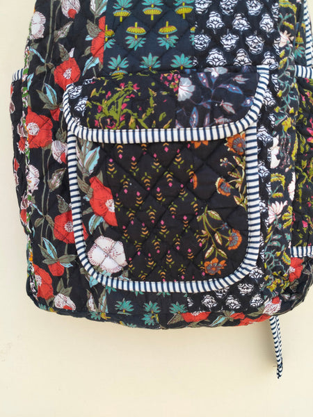 Cotton Quilt Patchwork Backpack Cotton Indian Laptop Bag Hand Bohemian Hippie Tote Backpack cotton patch work tote bag reversible bag - 9