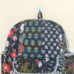 Cotton Quilt Patchwork Backpack Cotton Indian Laptop Bag Hand Bohemian Hippie Tote Backpack cotton patch work tote bag reversible bag - 9