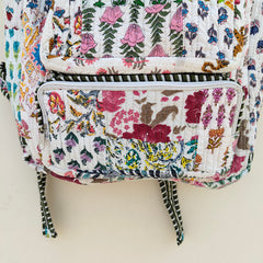 Cotton Quilt Patchwork Backpack Cotton Indian Laptop Bag Hand Bohemian Hippie Tote Backpack cotton patch work tote bag reversible bag - 7