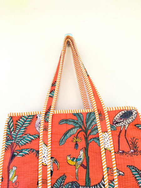 Cotton Quilt Patchwork Backpack Cotton Indian Laptop Bag Hand Bohemian Hippie Tote Backpack cotton patch work tote bag reversible bag - 1