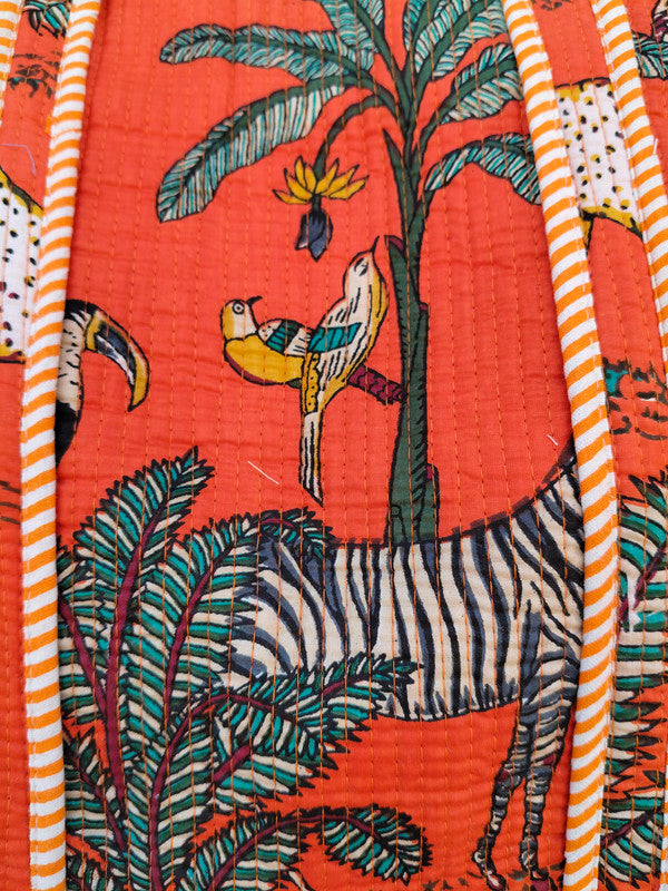 Cotton Quilt Patchwork Backpack Cotton Indian Laptop Bag Hand Bohemian Hippie Tote Backpack cotton patch work tote bag reversible bag - 1