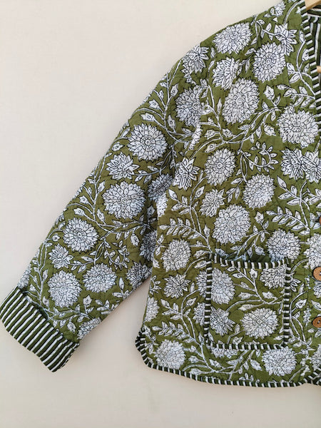 Cotton Handcrafted Kantha Quilted Reversible Patchwork Jacket Handmade Cotton Coat - 1