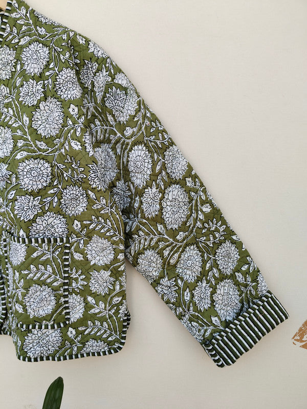 Cotton Handcrafted Kantha Quilted Reversible Patchwork Jacket Handmade Cotton Coat - 1