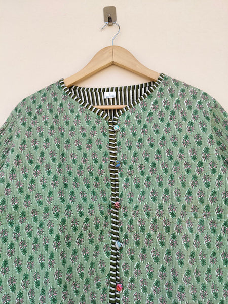 Cotton Handcrafted Kantha Quilted Reversible Patchwork Jacket Handmade Cotton Coat - 2