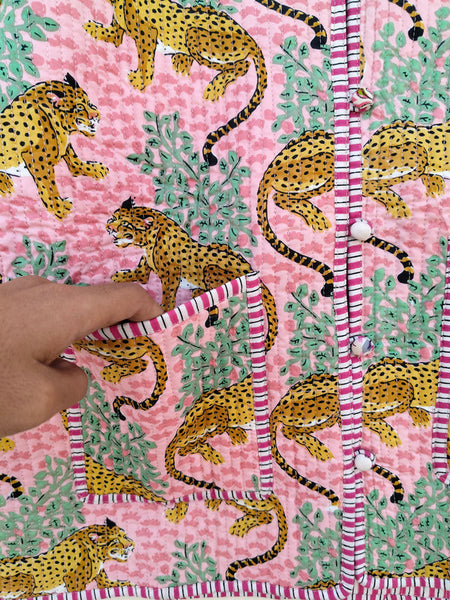 Cotton Handcrafted Kantha Quilted Reversible Patchwork Jacket Handmade Cotton Coat - 3