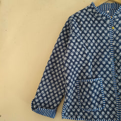 Cotton Handcrafted Kantha Quilted Reversible Patchwork Jacket Handmade Cotton Coat - 4