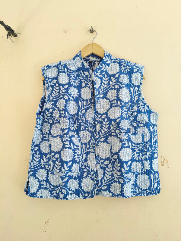 Cotton Handcrafted Kantha Quilted Reversible Patchwork Jacket Handmade Cotton Coat - 6