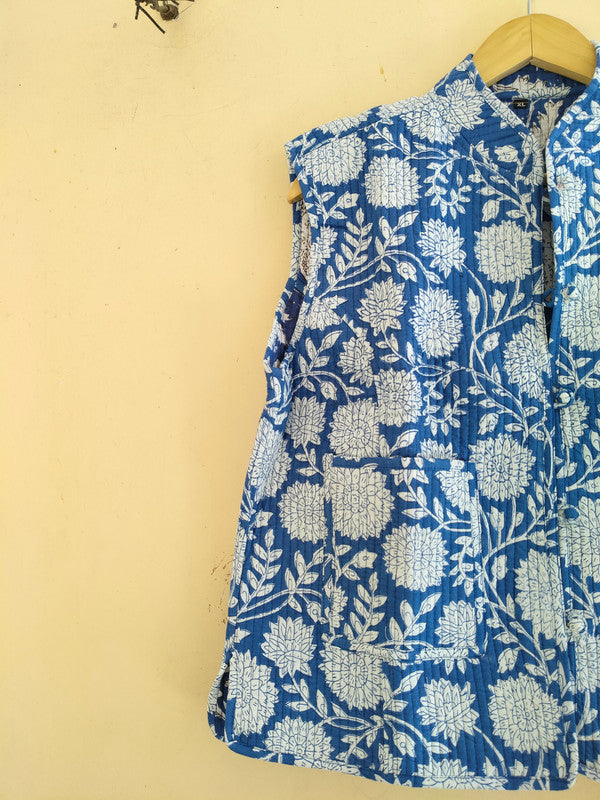 Cotton Handcrafted Kantha Quilted Reversible Patchwork Jacket Handmade Cotton Coat - 6