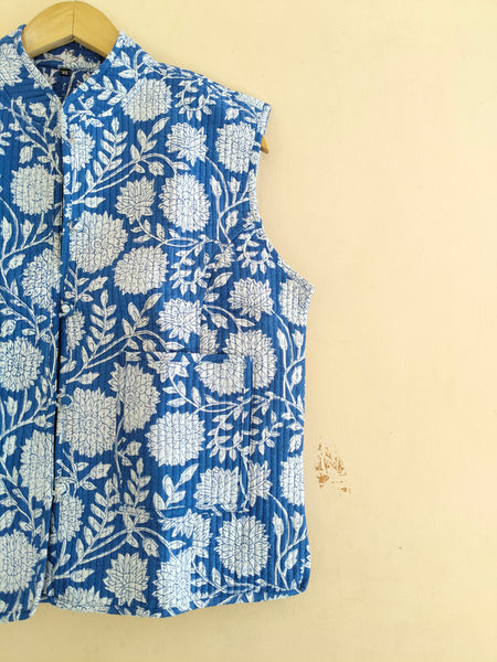 Cotton Handcrafted Kantha Quilted Reversible Patchwork Jacket Handmade Cotton Coat - 6