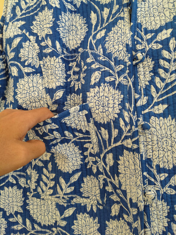 Cotton Handcrafted Kantha Quilted Reversible Patchwork Jacket Handmade Cotton Coat - 6